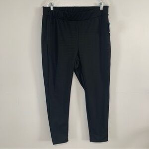Rue 21 Plus Size Black Pull On Pants/Leggings W/ Subtle Gingham Print Size 1X